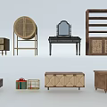 Modern Entryway Cabinet And Sideboard With Rattan Design And Storage Drawers For Home Decor