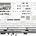 Different Types of Downlights and Spotlights with Linear Grille and Strip Lighting Designs