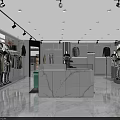 DAROISI Plus Size Men's Clothing Store Interior with Mannequins and Display Racks