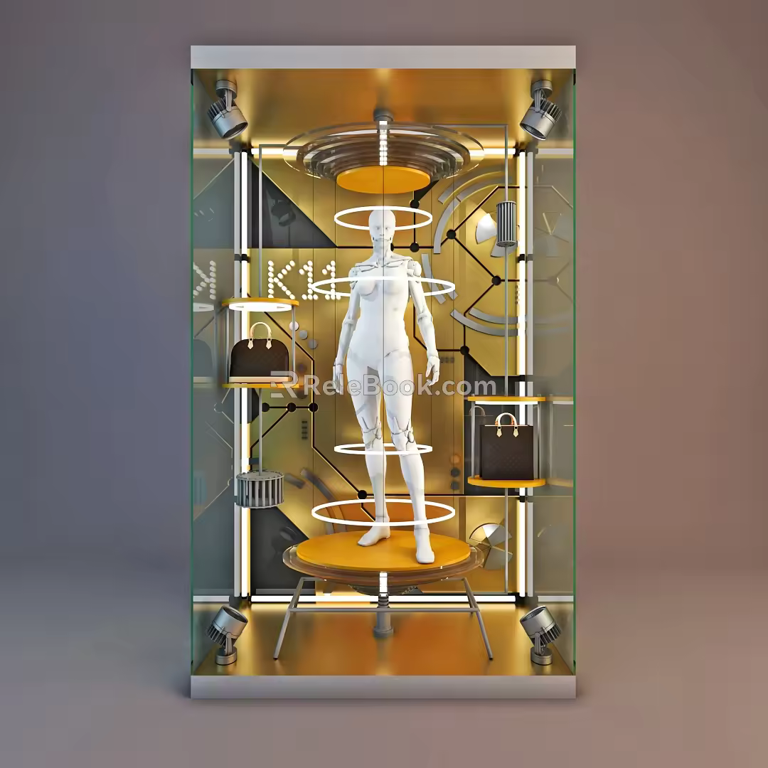 Window Beauty Window Robot Model Golden Window Luggage Window Circuit Board Window Industrial Window 3d model