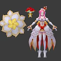 Game And Movie Characters With Colorful Costumes Diverse Hairstyles And Unique Weapons