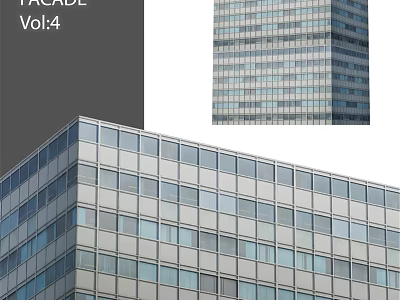 Modern High Rise Residential Building With Glass Facade And Windows 3d model