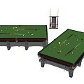 Modern Pool Table Billiard Pool Table 3d model