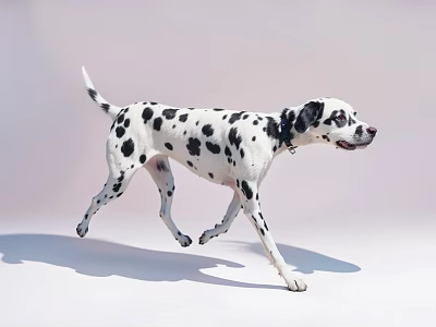 Active Reptile Lizard Crawling On White Background With Long Shadow 3d model