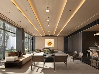 Modern negotiation area Sales office Negotiation area 3d model