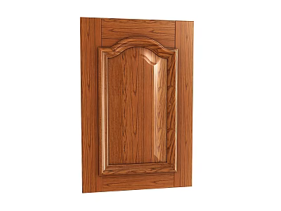 Wooden Cabinet Door With Carved Frame And Oak Wood Texture Design 3d model