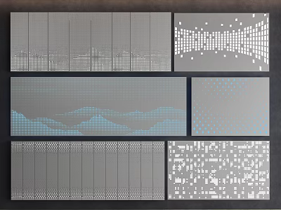 aluminum plate perforated plate perforated plate hollow plate 3d model