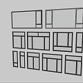 Modern windows combination windows glass windows floor-to-ceiling windows balcony windows bay windows bedroom windows sliding windows casement windows doors and windows 3d model