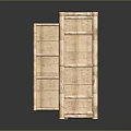 Natural Bamboo Decorative Cabinet With Open Shelves And Minimalist Design For Home Storage