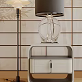 Table lamp combination table lamp bedside table 3d model