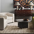 Modern Elegant Living Room Interior Design With White Green Sofa Decorative Art Rug Coffee Table