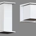 Modern Indoor Wall Lamps With Black Frame And Illuminated White Shade Design