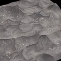 Ground With Gray Sand Dunes Undulating Terrain Small White Stones And Blue Sky