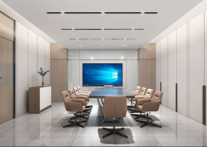 Modern Meeting Room Meeting Table and Chair 3d model