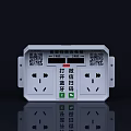 Smart Power Strip With Voice Control QR Code Activation And On Off Switch 3d model