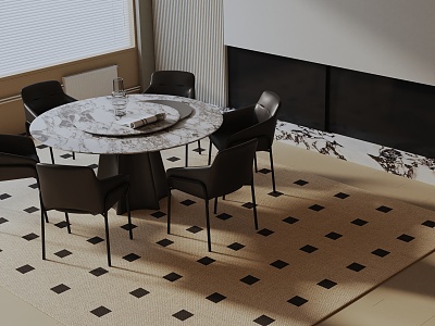 Modern dining table model