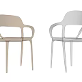Modern Transparent Dining Chairs With Armrests In Gold And Silver Colors