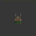 Classical Arched Bridge Model With Decorative Columns Green Red Supports