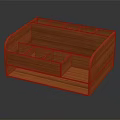 Wooden Storage Organizer With Multiple Compartments And Drawer For Home Organization
