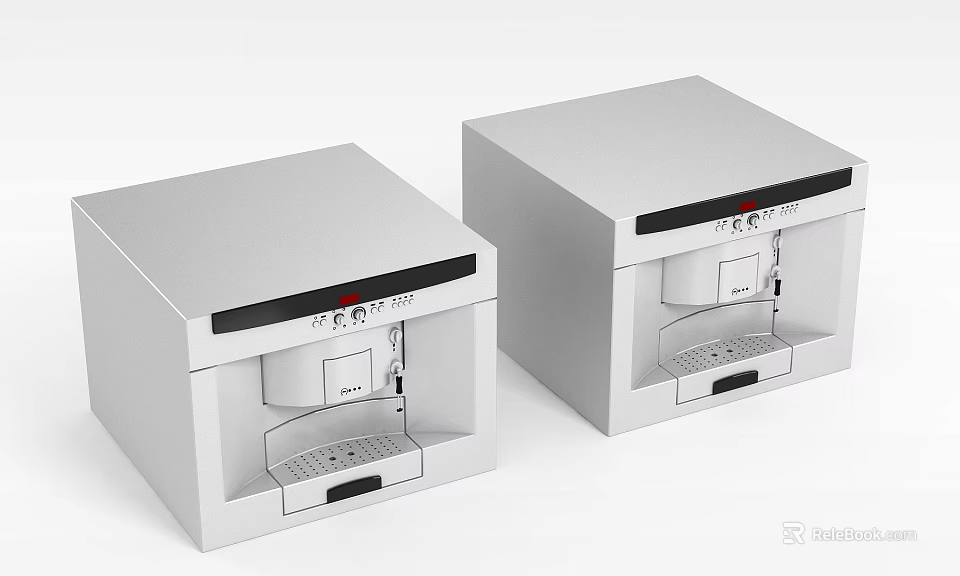 Modern White Double Storage Lockers With Functional Open Compartments 3d model