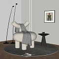 Modern single sofa 3d model