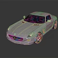 Silver Mercedes-Benz Sports Car With Sleek Design Black Wheels Red Brake Calipers And Reflective Surface