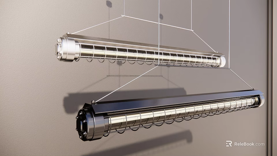 Modern Metal Linear Chandelier With Sleek Hanging Design And Contemporary Style 3d model 