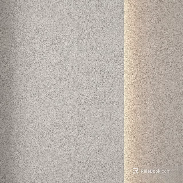 Gray And Beige Textured Wall Components With Smooth Surface Material 3d model