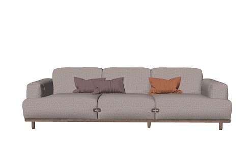 Modern Three-Seat Sofa Multi-Seat Sofa Double Sofa Single Person Sofa 3d model