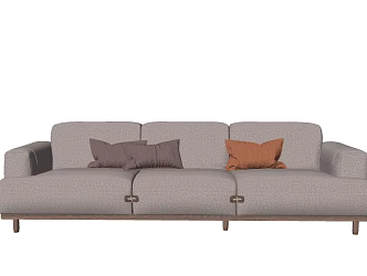 Modern Three-Seat Sofa Multi-Seat Sofa Double Sofa Single Person Sofa 3d model