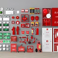 Comprehensive Fire Safety Equipment Collection Including Extinguishers Hydrants Hoses And Helmets 3d model