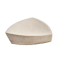 Shower Sauna Essential Triangular Shaped Textured Surface Light Beige Stone Accessory 3d model