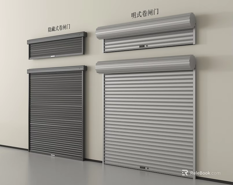 Concealed And Surface Mounted Roller Shutters For Building Applications 3d model 
