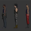 Men With Different Stylish Outfits And Unique Hairstyles In Various Poses