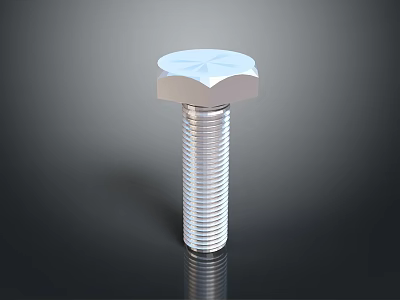 High Quality Cross Recessed Hex Bolt Metal Hardware Tool for Industrial Applications 3d model
