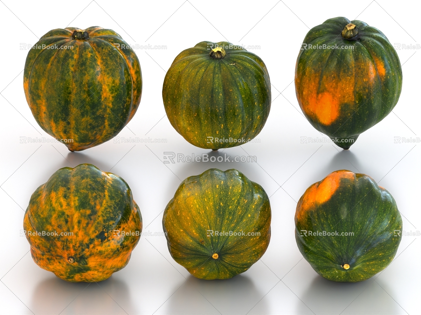 Pumpkin Vegetable Food 3d model