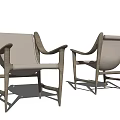 Modern Leisure Chairs With Wooden Frame And Light Colored Cushion Design