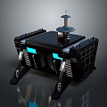 bulletproof vehicle mobile command station mobile command center sci-fi chariot 3d model