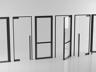 glass door sliding door 3d model
