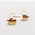 Traditional Ceramic Teapots With Bamboo Handles And Natural Brown Beige Hues