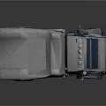 Military Ambulance Vehicle with Armored Exterior Red Cross Marking Heavy Duty Tires and Front Headlights