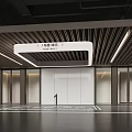 Modern Number 1 Parking Garage With Ceiling Light Strips And Floor Markings