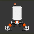 Game And Movie Character Mechanical Robot With White Body Red Accents And Mechanical Legs