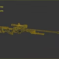 High Precision Sniper Rifle With Tactical Scope Long Barrel And Mechanical Design 3d model