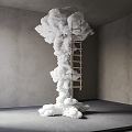 Modern Sculpture Mushroom Cloud Sculpture 3d model