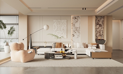 modern living room 3d model