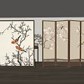 New Chinese Style Screen Partition 3d model