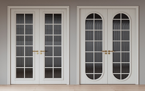 Modern double door 3d model