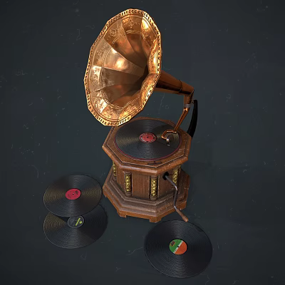 vintage phonograph old-fashioned phonograph 3d model vintage phonograph old-fashioned phonograph 3d model