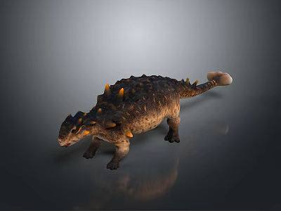 Realistic 3D Rendered Ankylosaurus Dinosaur Model With Spiked Back And Tail 3d model